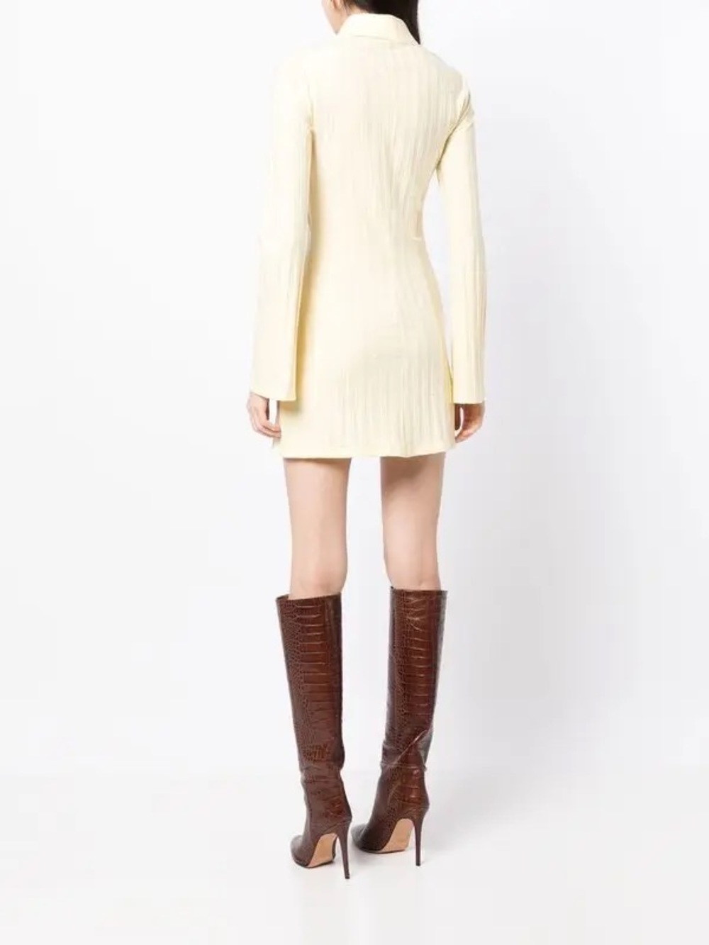 Reformation Ribbed Collared Button-Front Mini Dress (NWOT) - Picture 2 of 6
